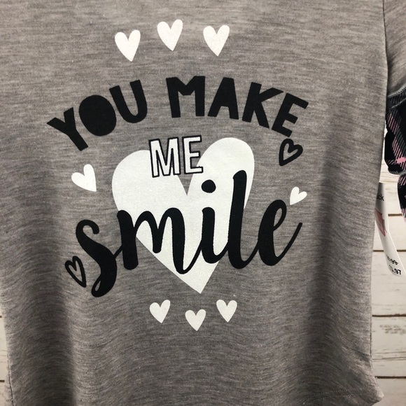 Lily Bleu Gray Graphic Plaid Ruffle Sleeve Top - Picture 6 of 6